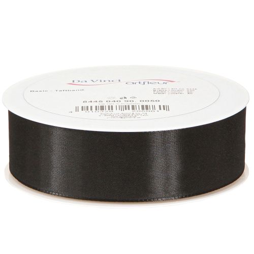 Article Ruban cadeau noir ruban de deuil ruban décoratif 40mm 50m
