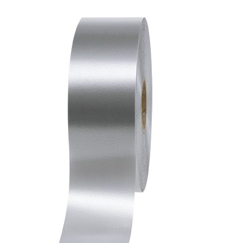 Floristik24 Ruban poly curling argent 50mm 100m