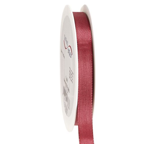 Floristik24 Ruban cadeau ruban taffetas ruban décoratif Bordeaux 15mm 50m