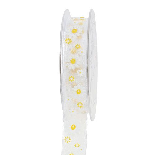 Ruban cadeau blanc 20 mm 20 m | Floristik24.be