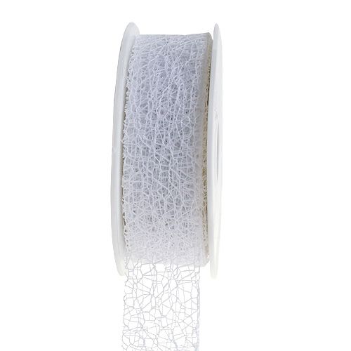 Floristik24 Ruban cadeau blanc 3 cm 10 m