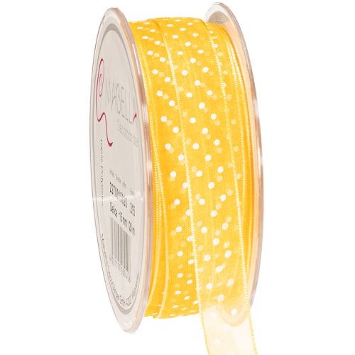 Floristik24 Ruban cadeau à pois, la touche finale parfaite pour les paquets et boîtes cadeaux, 1,5 cm de large, 20 m de long
