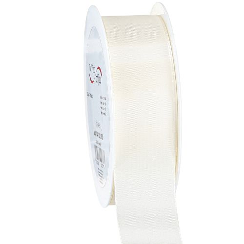 Ruban cadeau et ruban décoratif ruban taffetas crème 40mm 50m