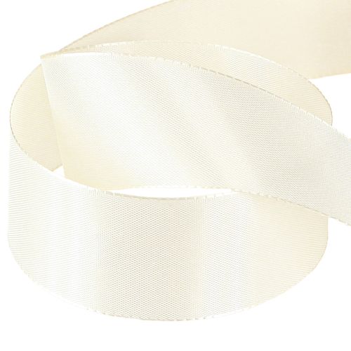 Article Ruban cadeau et ruban décoratif ruban taffetas crème 40mm 50m