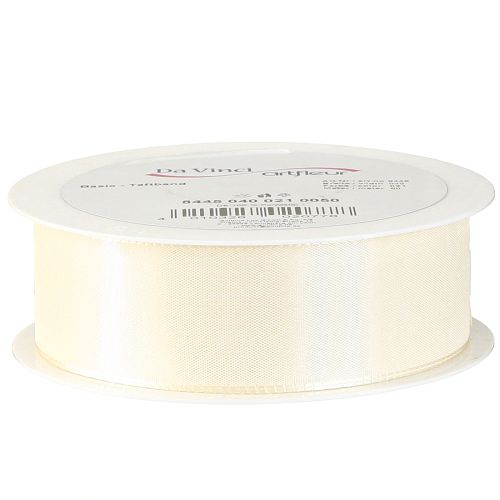 Article Ruban cadeau et ruban décoratif ruban taffetas crème 40mm 50m