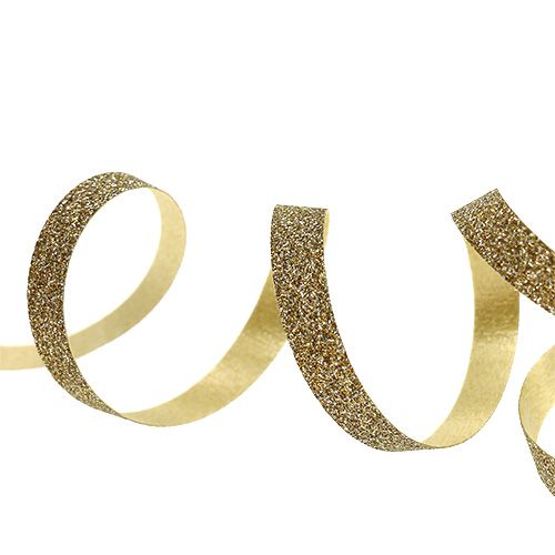 Floristik24 Ruban cadeau avec paillettes or 5 mm 150 m