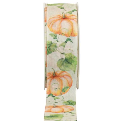 Ruban cadeau ruban citrouille automne orange 40mm 15m