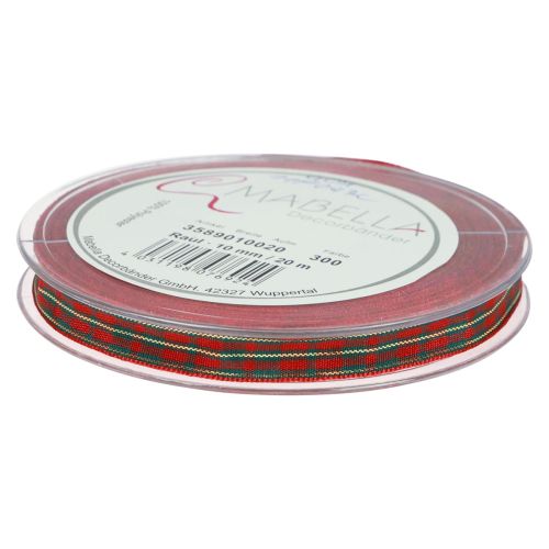 Article Ruban Cadeau Ruban De Noël Écossais Rouge Vert 10mm 20m