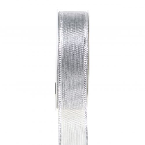 Article Ruban Cadeau Bague Argent Effet 25mm 25m