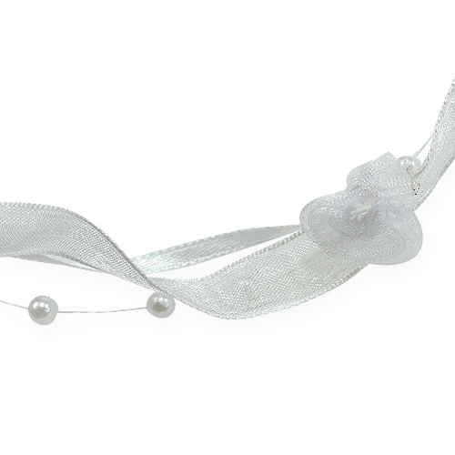 Ruban déco Valentino blanc 15mm 5m