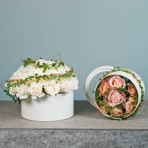 Article Jardinière ronde carton crème Ø10/12cm lot de 2