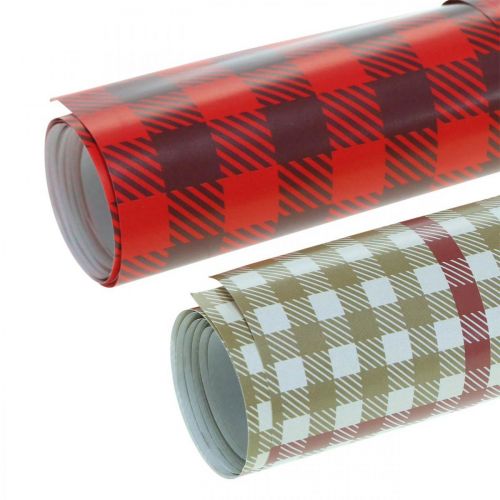 Papier cadeau avec ruban de soie et étiquettes 4 feuilles par lot 50 × 70cm