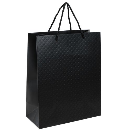 Floristik24 Sac cadeau sac cadeau noir 26×12×32cm 1 pièce