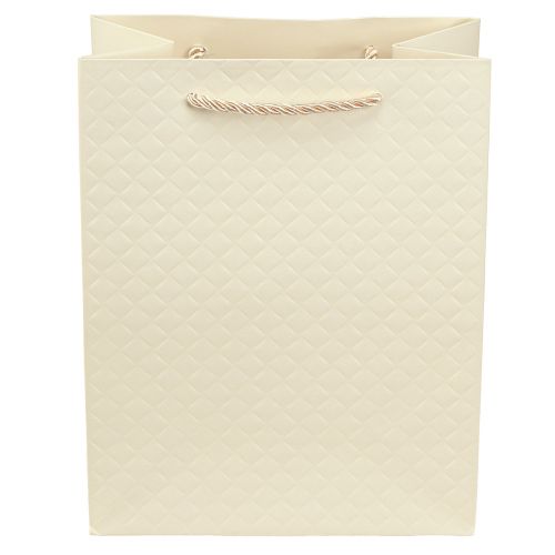 Article Sac cadeau sac cadeau en papier crème 18×10×23cm 1 pièce