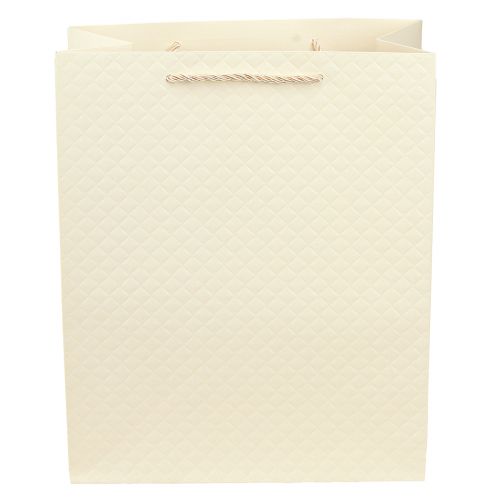 Article Sac cadeau sac cadeau en papier crème 26×12×32cm 1 pièce