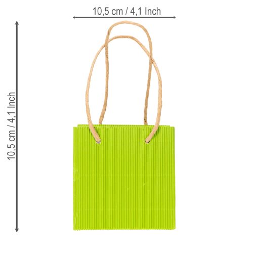 Article Sac cadeau, sac en papier avec poignées, emballage coloré, 10,5 cm, lot de 8