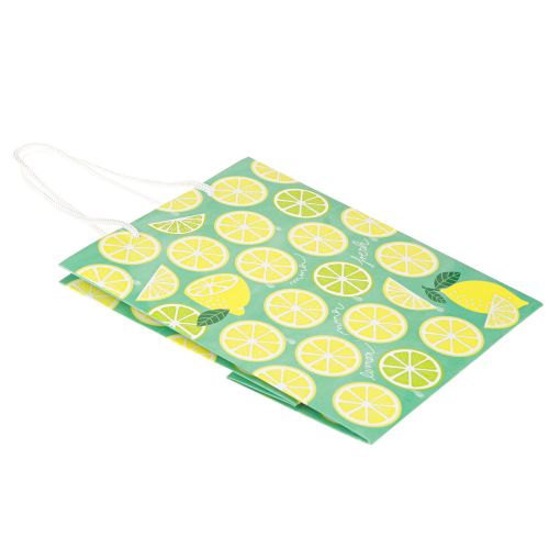 Article Sac cadeau en papier citron avec poignées 18 × 10 × 23 cm 2 pièces