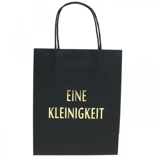 Floristik24 Sacs cadeaux papier "Un petit quelque chose" noir 20×11×25cm 6pcs