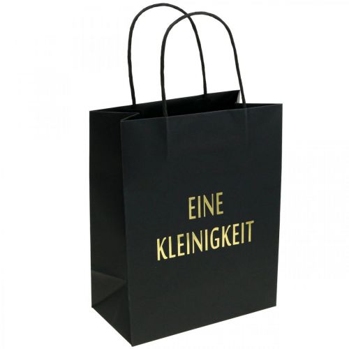 Floristik24 Sacs cadeaux papier "Un petit quelque chose" noir 20×11×25cm 6pcs