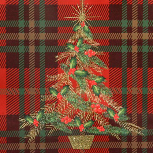 Article Sacs cadeaux sapin de Noël rouge vert 18x24cm 10pcs