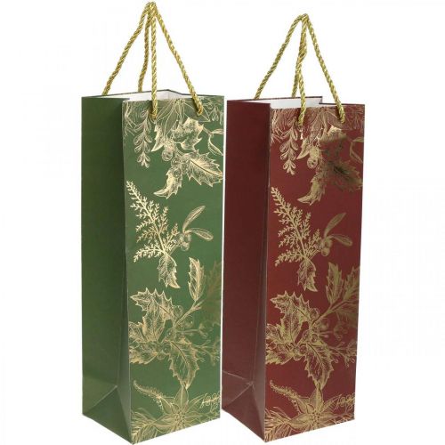 Floristik24 Sacs cadeaux de Noël Sacs de Noël gui 36×12cm 2pcs