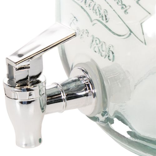 Distributeur de boissons en verre avec robinet et 4 verres H25,5cm | Floristik24.be