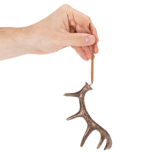 Pendentifs décoratifs rustiques en forme de bois de cerf pour mur ou arbre, 15 cm, lot de 6 | Floristik24.be