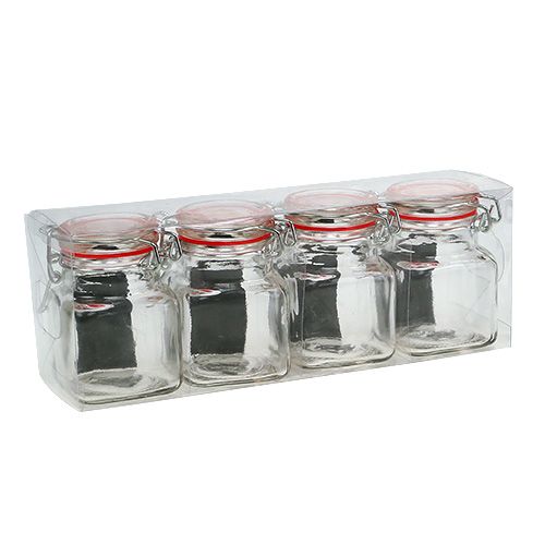 Floristik24 Pots à épices avec porte-étiquette Ø4cm H7cm 4pcs