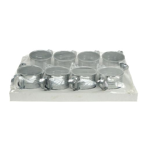 Floristik24 Arrosoir en zinc brillant 7,5 cm 8 p.