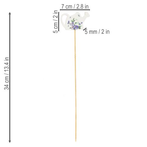 Article Tuteurs décoratifs en forme d'arrosoir pour bouquets et décoration florale de balcon, 34 cm, lot de 8