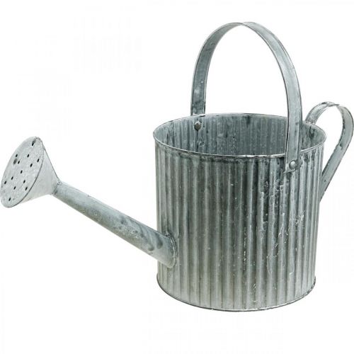 Arrosoir à planter, pot métallique décoratif, jardinière Ø19,5cm