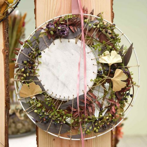 Floristik24 Décoration métal feuille de Ginkgo bouchon décoratif doré 14cm 12 pièces