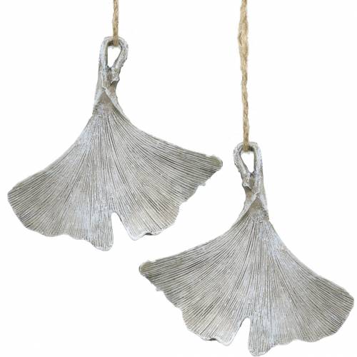 Floristik24 Décoration tombe Feuille de Ginkgo à suspendre 10cm 3pcs