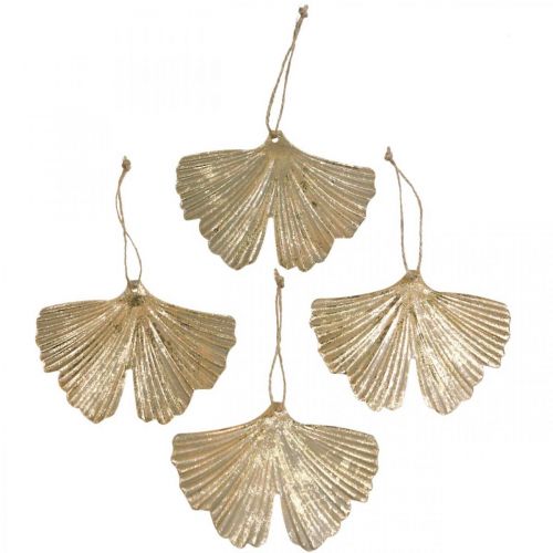 Ginkgo Feuille Pendentif Ginkgo Vintage Déco Métal 15×11cm 4pcs