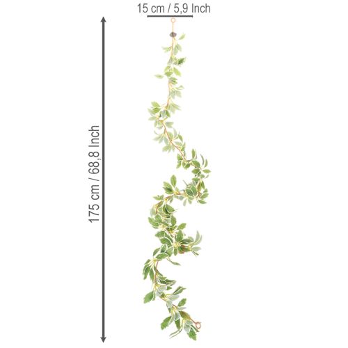 Guirlande artificielle à feuilles panachées, 175 cm | Floristik24.be
