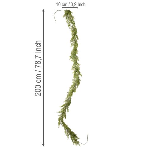 Guirlande de sapin artificiel pour portes et fenêtres, 200 cm | Floristik24.be