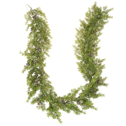 Guirlande de cyprès artificiel avec cônes, 180 cm, pour table et porte