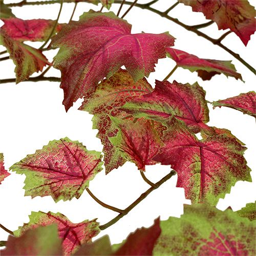 Article Guirlande de feuilles de vigne fuchsia 190 cm