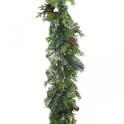 Floristik24 Guirlande de Noël déco guirlande avec cônes vert 182cm