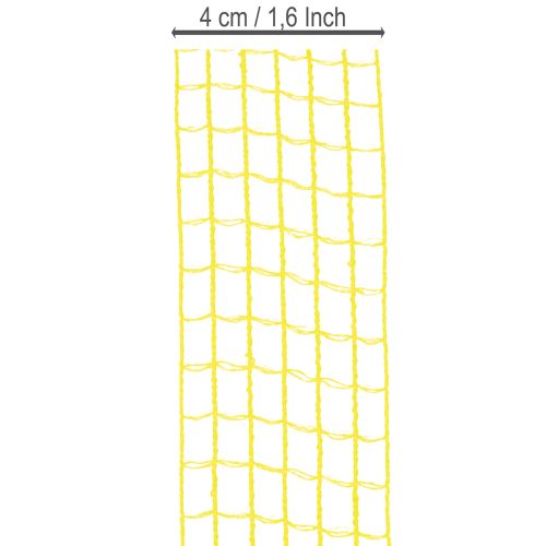 Ruban en maille jaune, 4,5 cm, ruban cadeau pour décoration créative | Floristik24.be