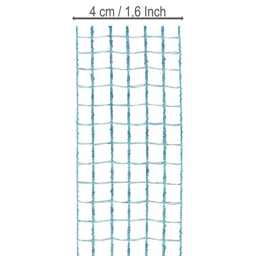 Ruban décoratif quadrillé, 4,5 cm de large, bleu, pour loisirs créatifs, 10 m | Floristik24.be