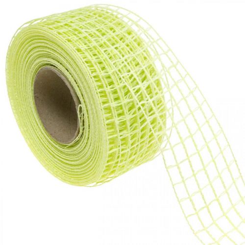 Floristik24 Ruban adhésif déco treillis ruban adhésif déco jaune citron vert 4,5 cm x 10 m
