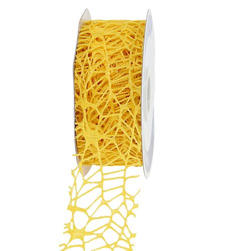 Ruban quadrillé jaune 40mm 10m