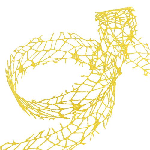 Ruban quadrillé jaune 40mm 10m
