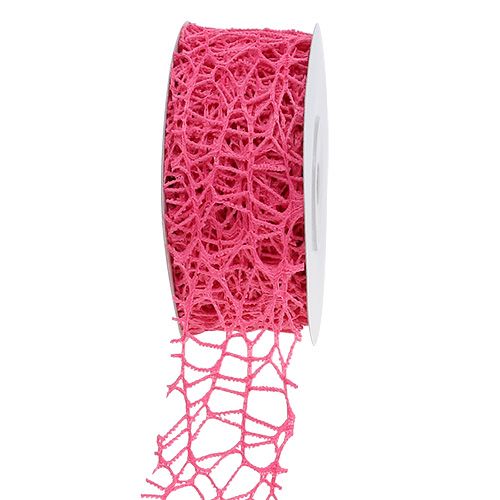 Ruban quadrillé rose 40mm 10m