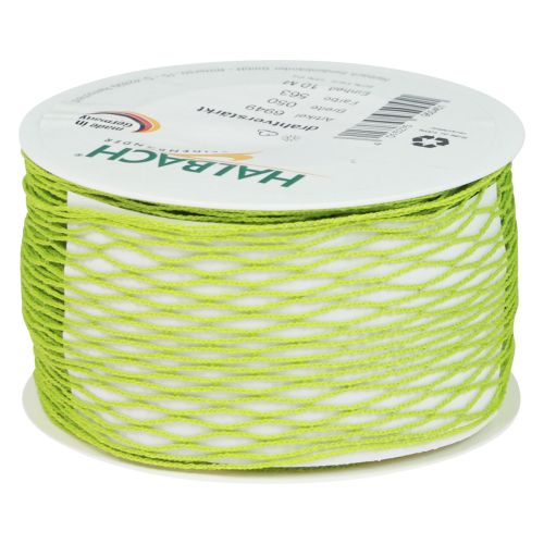 Article Ruban grillagé, ruban quadrillé, ruban décoratif, vert, renforcé de fil, 50 mm, 10 m