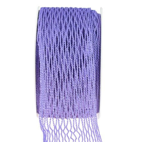Article Ruban grillagé, ruban quadrillé, ruban décoratif, violet, renforcé de fil, 50 mm, 10 m