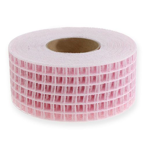 Floristik24 Ruban quadrillé 4,5 cm x 10 m rose