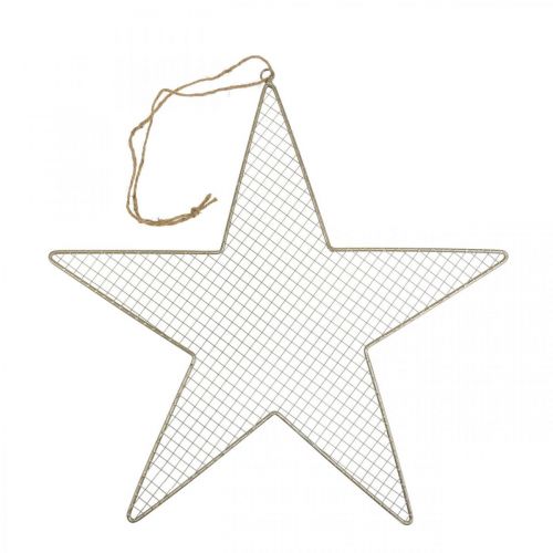 Article Étoile en métal décoration maille étoile décoration métal doré Ø47cm