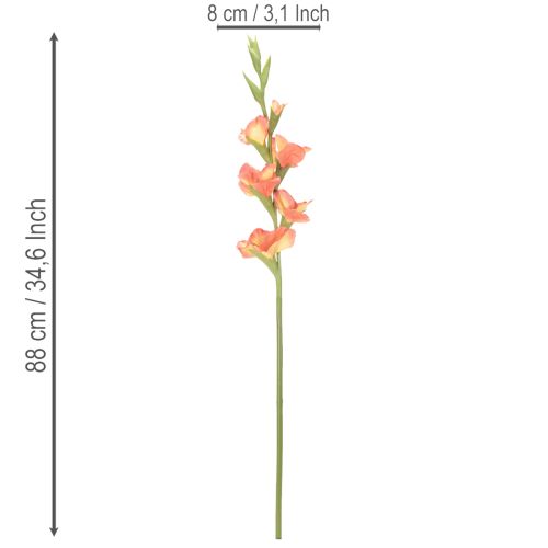 Glaïeuls artificiels à nombreuses fleurs pour bouquet, 88 cm | Floristik24.be